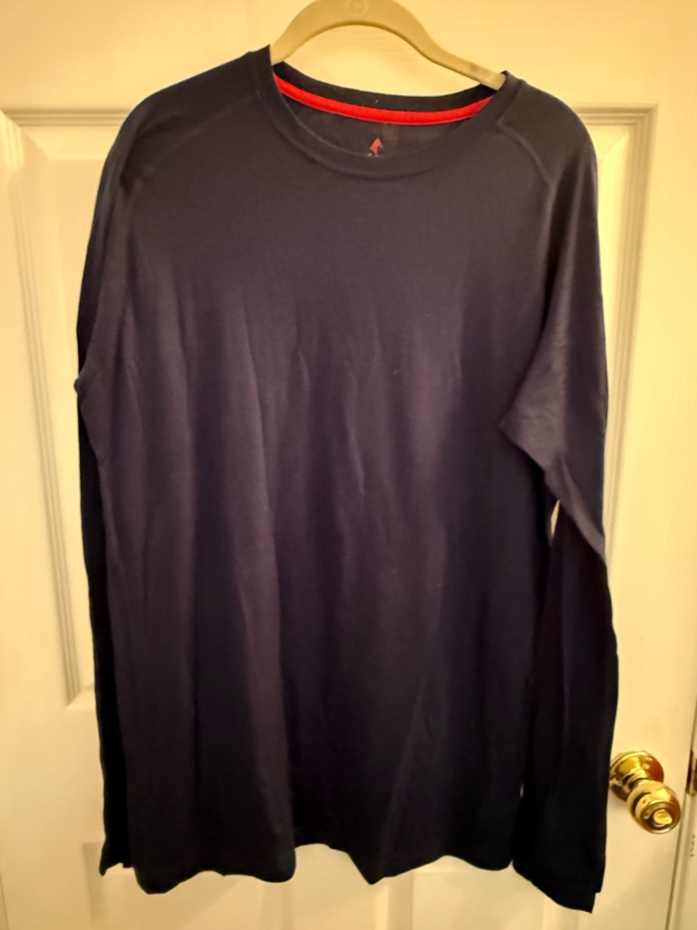 Men's Long Sleeve Crew Neck Shirt - Navy